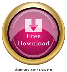 Free download icon. Internet button on white background. EPS10 vector.