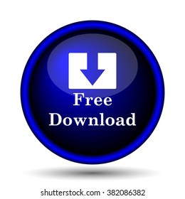 Free download icon. Internet button on white background. EPS10 vector