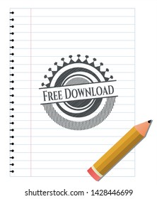 Free Download pencil draw. Vector Illustration. Detailed.