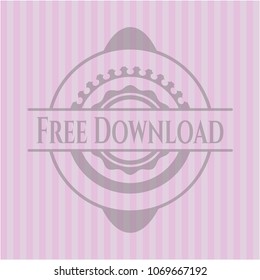 Free Download pink emblem. Retro