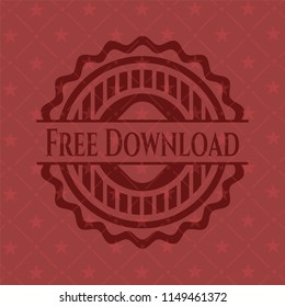 Free Download realistic red emblem