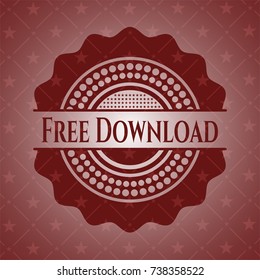 Free Download realistic red emblem