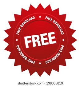 Free Download Red Star Button