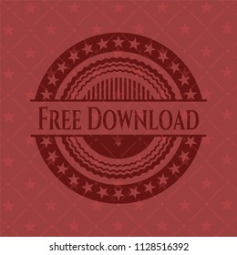 Free Download retro red emblem