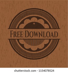 Free Download retro style wooden emblem