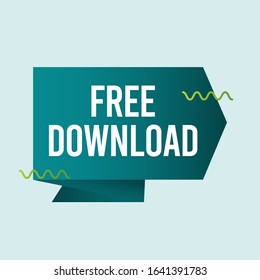 Free Download Text Label Vector Template Design Illustration