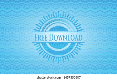 Free Download water emblem. Vector Illustration. Detailed.