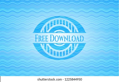 Free Download water style badge.