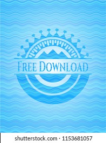 Free Download water wave style emblem.