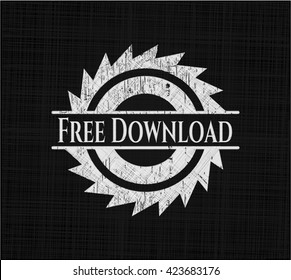 Free Download written with chalkboard texture