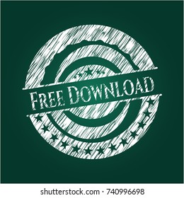 Free Download written with chalkboard texture