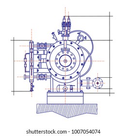 free drawing of the refrigerator unit. chiller unit