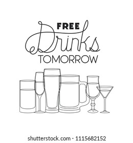 free drinks set icons