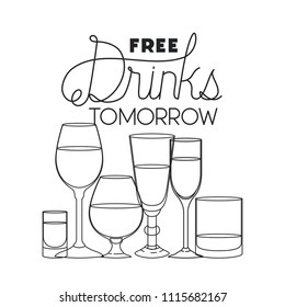 free drinks set icons