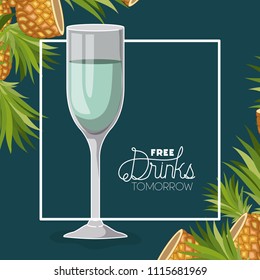 free drinks tomorrow label
