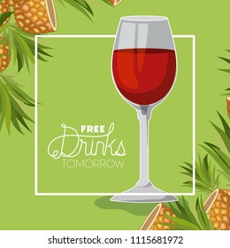 free drinks tomorrow label