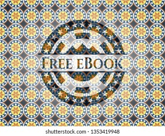Free eBook arabesque badge. arabic decoration.