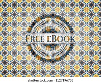 Free eBook arabic style emblem. Arabesque decoration.