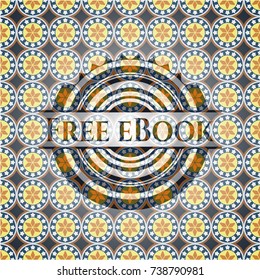 Free eBook arabic style emblem. Arabesque decoration.