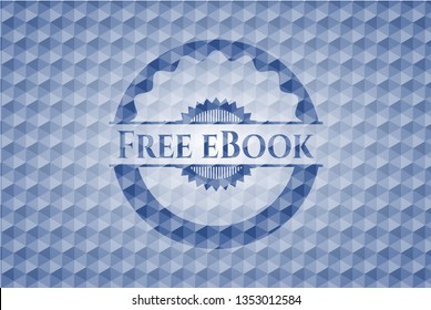 Free eBook blue polygonal emblem.