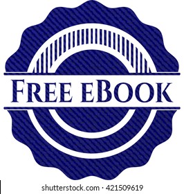 Libro electrónico libre con textura de denim
