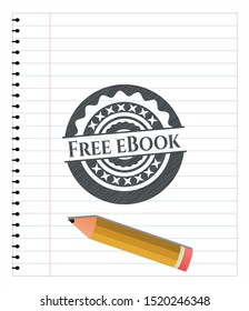 Free eBook draw (pencil strokes). Vector Illustration. Detailed.