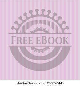 Free eBook pink emblem. Retro