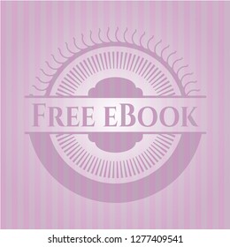 Free eBook vintage pink emblem