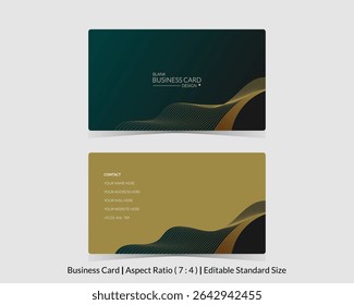 free editable blank business card design template with minimalist abstract artwork