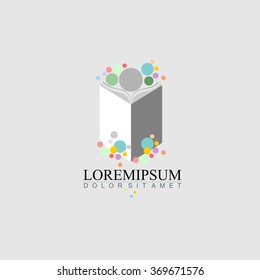 Free education end book logo concept