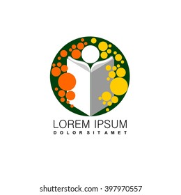 Free education end book logo concept