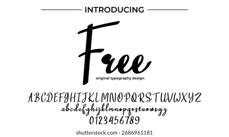 Gratis - Elegante fuente de guion para el diseño suave escrito a mano y tipografía creativa