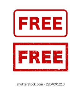 FREE: English rectangle rubber stamp set.