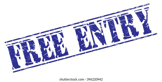 free entry grunge stamp, vector illustration