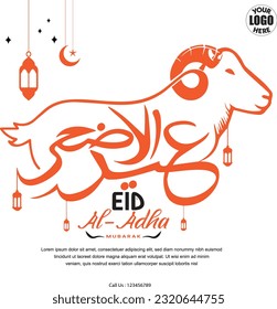 Free EPS eid al adha mubarak islamic festival social media banner  template