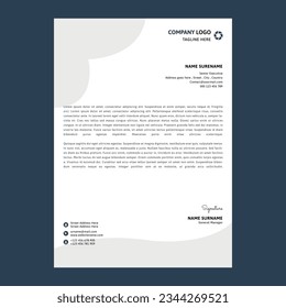 Free EPS modern business and corporate letterhead template