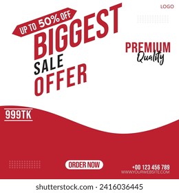 Free EPS sale offer square social media post design