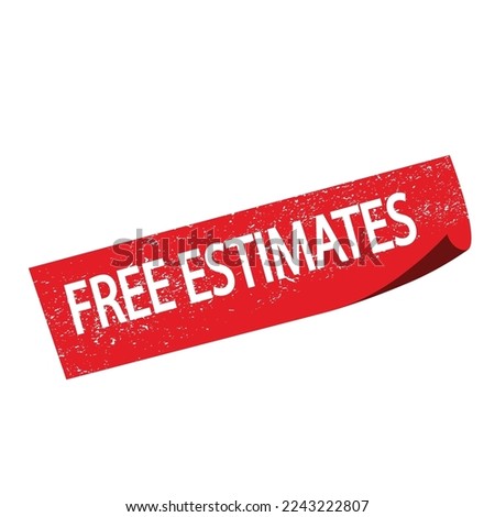 free estimates sticker. free estimates square isolated sign