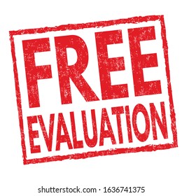 Free evaluation sign or stamp on white background, vector illustration