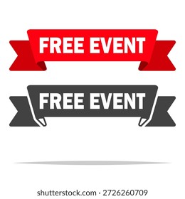 Free event banner vector isolated illustration