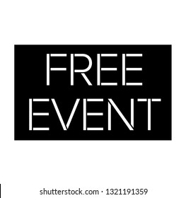 Free Event black stamp