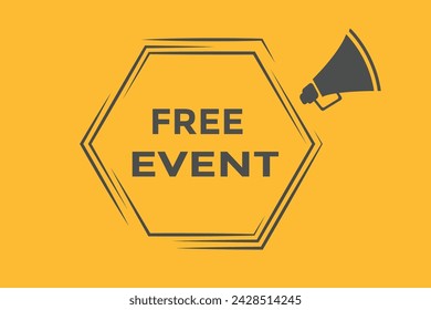 Plantillas de banner web de botón de evento gratis. Ilustración vectorial 
