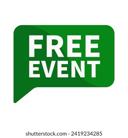 Free Event Text In Green Rectangle Shape For Sale Promotion Business Marketing Social Media Information
