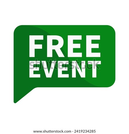 Free Event Text In Green Rectangle Shape For Sale Promotion Business Marketing Social Media Information
