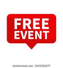 Free Event Text In Red Rectangle Shape For Sale Promotion Business Marketing Social Media Information
