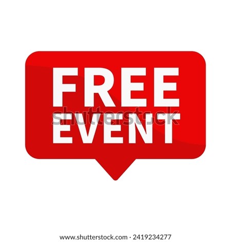 Free Event Text In Red Rectangle Shape For Sale Promotion Business Marketing Social Media Information

