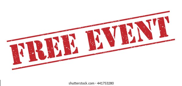 free event vector stamp on white background