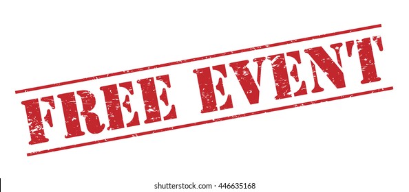 free event vector stamp on white background