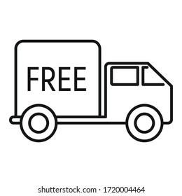 Icono de entrega rápida gratuita. Icono de vector de entrega rápida de esquema para diseño web aislado en fondo blanco