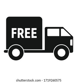 Free express delivery icon. Simple illustration of free express delivery vector icon for web design isolated on white background
